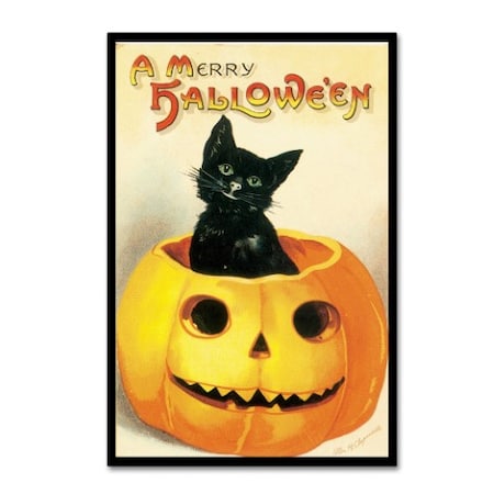 Vintage Apple Collection 'Merry Halloween' Canvas Art,30x47